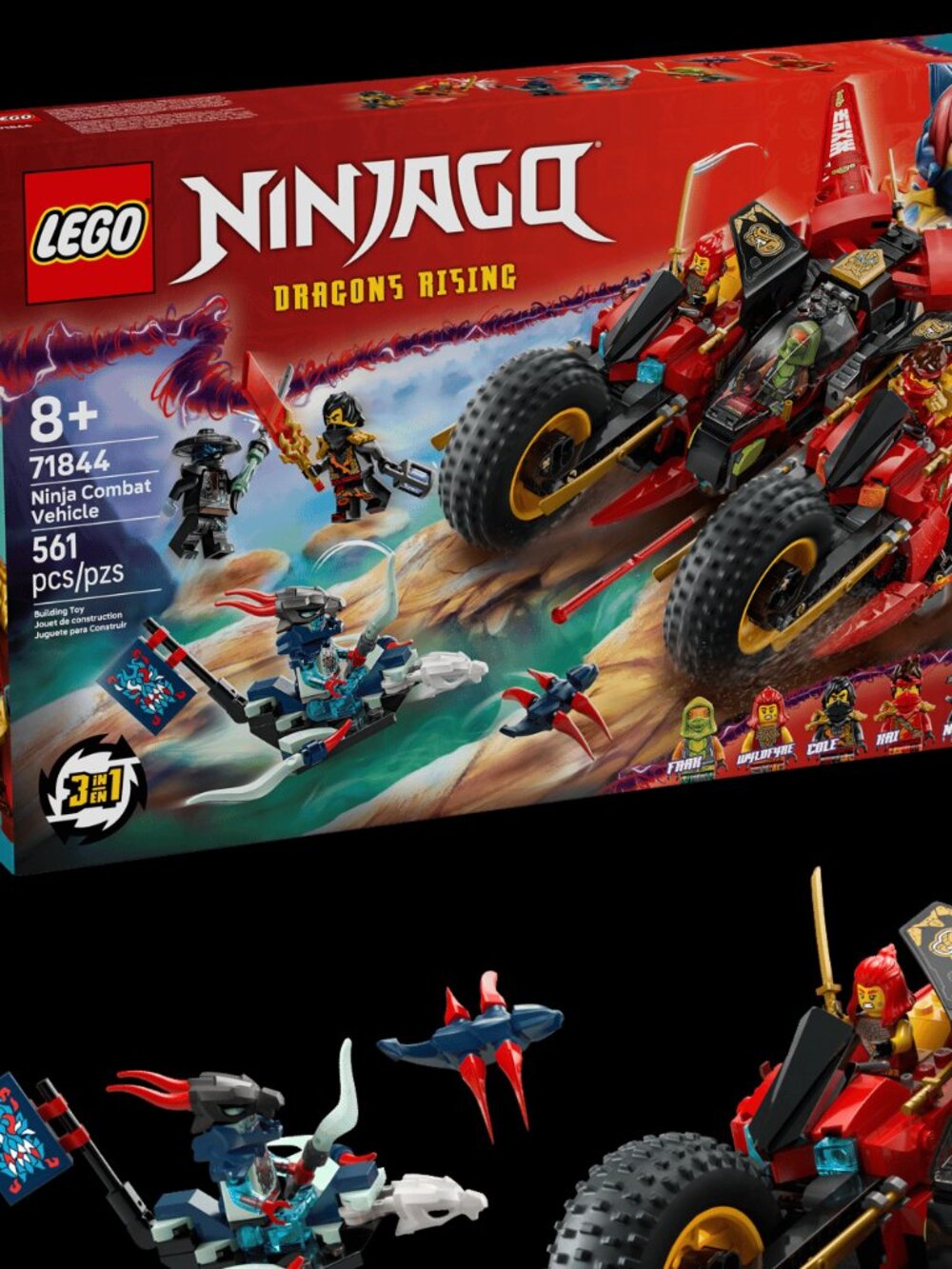 New & Sealed Lego NINJAGO Ninja Combat Vehicle 71844 - Retired & Collectible Set